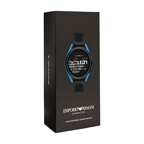 Emporio Armani Smartwatch 3 (44mm, Multicolor dial) Touchscreen Men's Smartwatch with AMOLED screen, Google Wear OS, Built-in Speaker, Heart Rate, GPS, Music storage and Smartphone Notifications