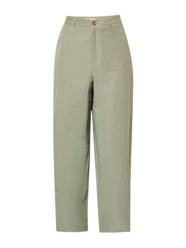 ONLY Women Loose Fit High-Rise Green Pants