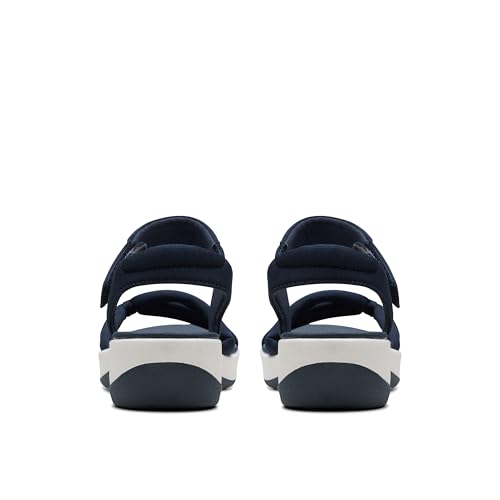 Clarks Women's Ankle Strap Athletic Sandals, Navy Textile, 2.5 UK