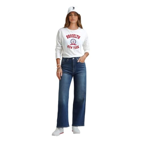 U.S. POLO ASSN. Women's Loose Jeans (UWAW24JEN149_Blue