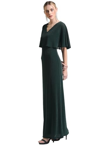 Kazo Women's Polyester Fit and Flare Maxi Dress (124169GREENXS_Green