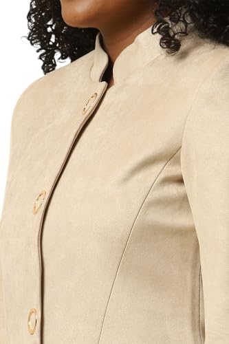 Women Beige Solid Formal Jacket