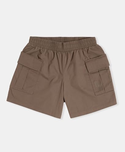 Jockey WZ06 Women's Super Combed Cotton Regular Fit Hybrid Cargo Shorts_Dark Khaki_L
