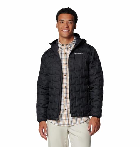 Columbia Mens Delta Ridge II Down Hooded Jacket, Black, L