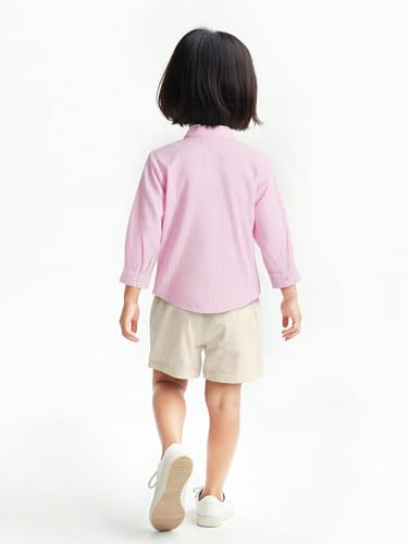 Max Girl's Regular Fit Shirt (S825CWT02A_Peach Apricot
