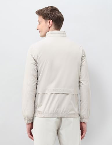 U.S. POLO ASSN. Mens Transitional Jacket With Conceled Hood Full Sleeve Jackets (USJCKS031_Ecru_L)