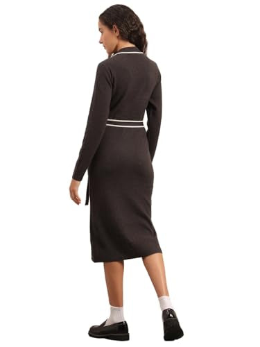 VERO MODA Women's Midi Dress Neutral Gray