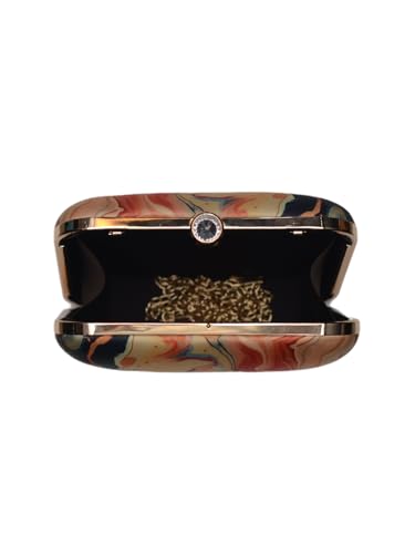 Flow Art Printed Clutch