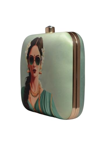 Desi Woman Portrait Clutch