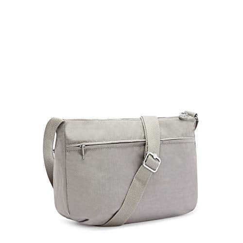 Kipling womens Izellah Crossbody Bag, Grey Gris, 12.25 L X 9.25 H X 5 D US