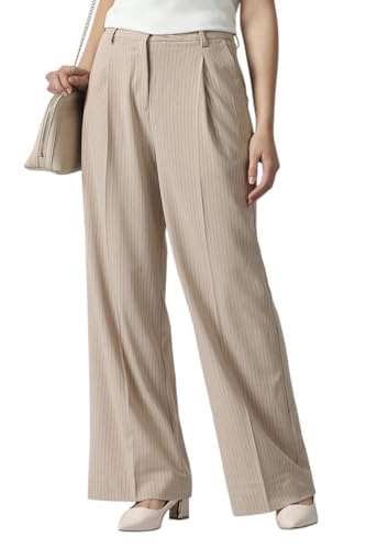 Van Heusen Women's Regular Casual Pants (VWTPCRGPZ85455_Beige