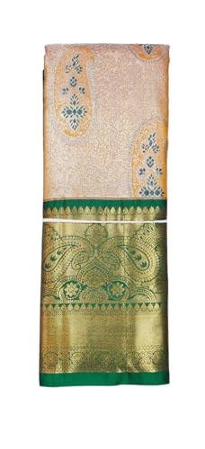 VFCollections Women Kanchipuram Soft Silk Pure Pattu Sarees With Blouse, Pink