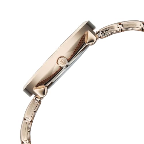 Titan NEO 12 Quartz 3 Hands Round White Dial, Rose Gold Strap Watch for Women - 2784WM02