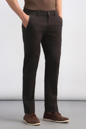Men Black Solid Casual Trousers