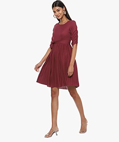 Campus Sutra Maroon Dress