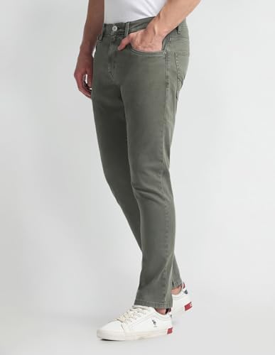 U.S. Polo ASSN. Men's Tapered fit Cotton Jeans (UDJEN1125_Green_42)
