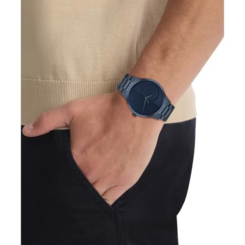 Calvin Klein Iconic Qtz Basic Blue Round Dial Unisex Watch|Stainless Steel Material|Multi Color Band - 25300026