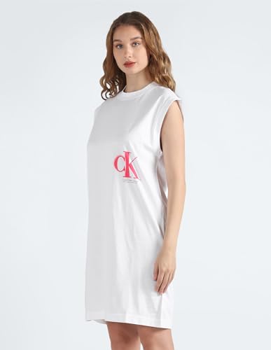 Clavin Klein Women White Color Dress (M)