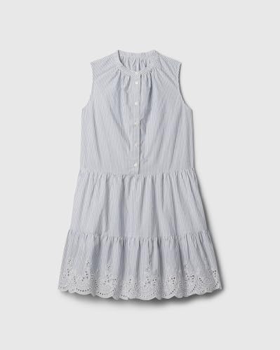 GAP Women's Cotton Shirt Above The Knee Casual Dress (442602102_Blue