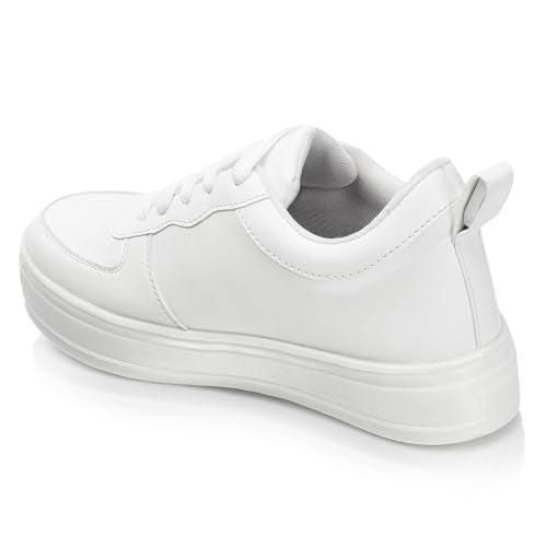 LENSBURY Rechargable LED Lights Party Dance Shoes with USB Charging for Women Girls and Children White