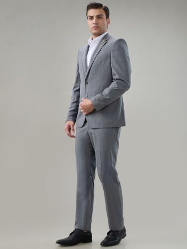 Raymond Grey Checks Pattern Men Suit