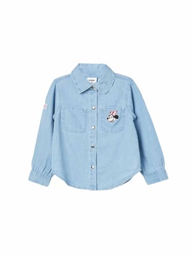 Max Girls Minnie Mouse Shirt(Blue_3-4 Y)