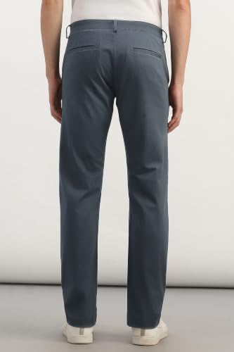 Men Grey Solid Casual Trousers