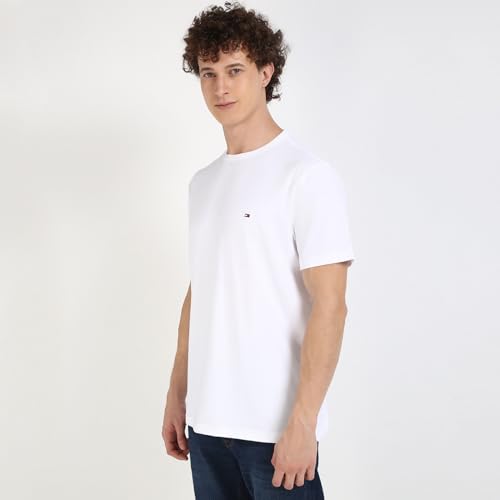 Tommy Hilfiger Solid Regular-Fit Cotton T-Shirt White