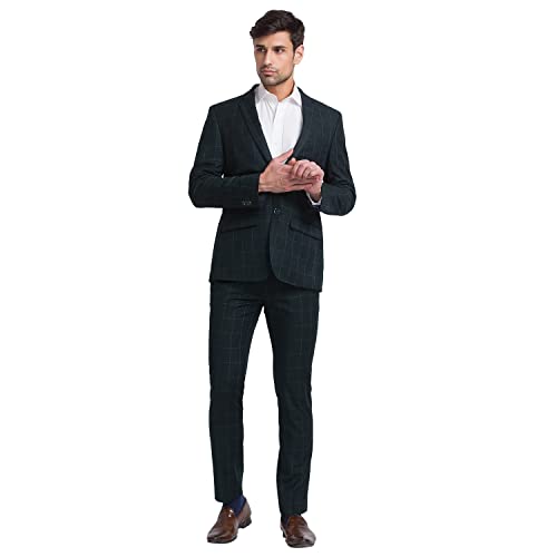 Park Avenue Dark Green Suit (Size: 36)-PMDP04555-N8