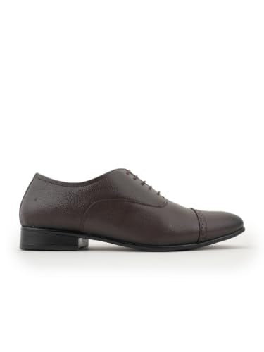 RAI SAHAB Formal Shoe for Men | Lace-Up Oxfords for Business & Casual Wear | Stylish Design with Comfortable Fit for All-Day Support(6407BRN-11UK) Brown
