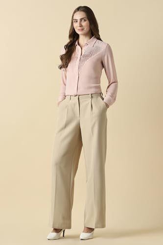 Women Pink Solid Long Sleeves Shirt