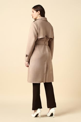 Women Beige Solid Casual Jacket