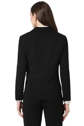 Van Heusen Women's Regular fit Blazer VWKZFRGB058363_Black