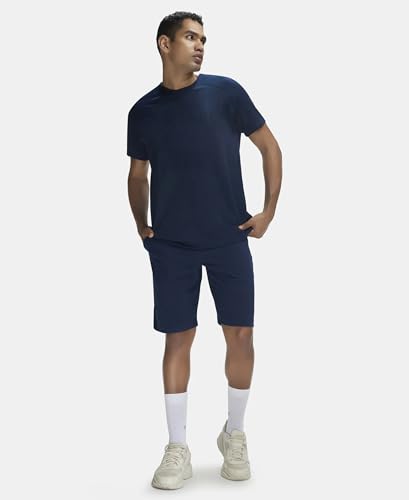 Jockey Men's Cotton Shorts (SP26-0103-NAVY Navy L)