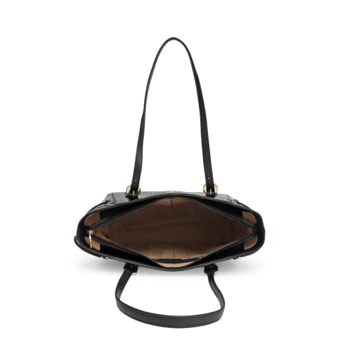 Da Milano Leather Shoulder Bag for Women - Black (LB-02590)