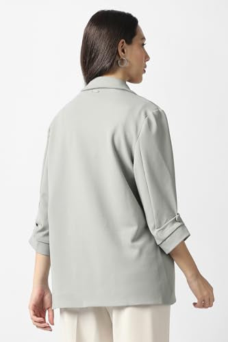Women Grey Solid Blazer