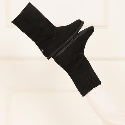 YOHO Slays Model 004 Uggs Boots for women | Plush fur lining | Incredibly soft against your skin | Stylish Casual Shoes|Comfortable Fit | Classic Black - UK 5