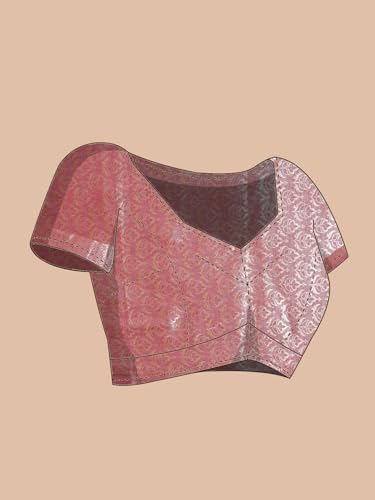 Kalyan Silks Rani Pink Jerry Design Cotton Silk Saree