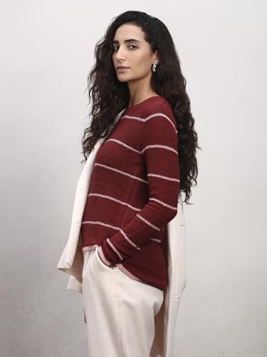 VERO MODA Women's Acrylic Round Neck Sweater