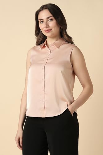 Women Pink Solid Formal Top
