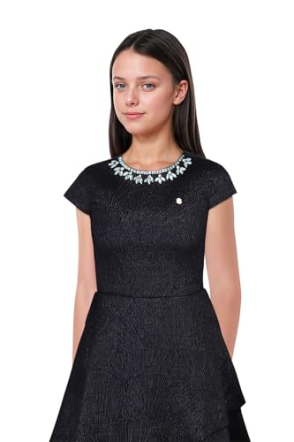 Allen Solly Girl's Synthetic A-Line Knee-Length Dress (AGDRCRGFY08715_Pink