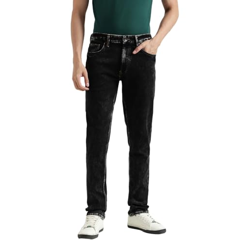 United Colors of Benetton Men's Slim Tapered Fit Jeans (25A4LOJE1439I901_Black
