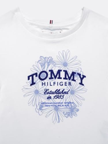 Girls Graphic Regular Fit Cotton T-Shirt White