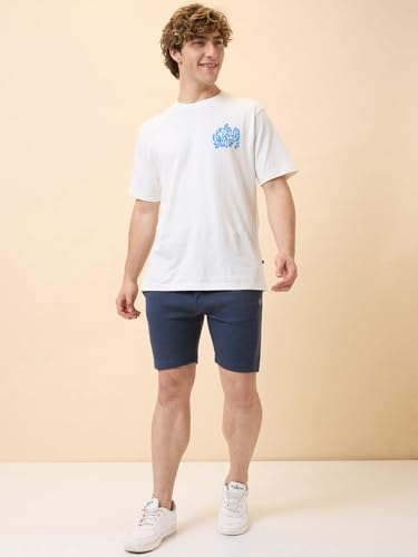 Status Quo Men’s Cotton Blend Solid Drawstring Shorts | 60% Cotton 40% Polyester | Regular Fit, Above Knee | Side Pockets & Waistband for Casual, Gym & Lounge
