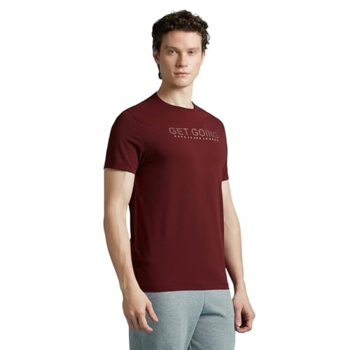 Pepe Jeans Men's Slim Fit T-Shirt (PM509605_Burgundy RED