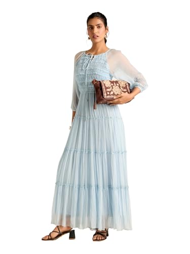 Label RITU KUMAR Powder Blue Elly Long Dress