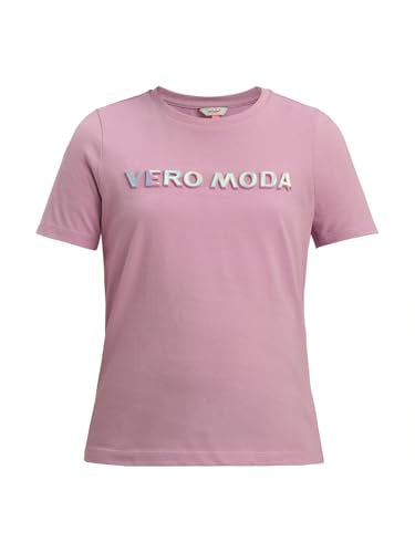 VERO MODA Girl Regular Fit Purple Tshirt