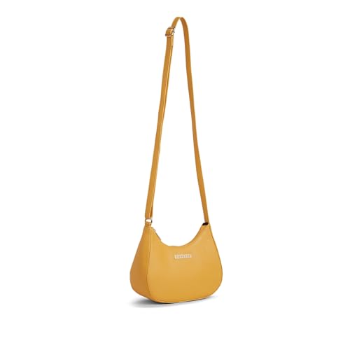 Caprese Omni Small Sling Bag for Women with Adjustable Strap & Zipper Closure for Comfortable Wear | Versatile Handbag for Everyday Use, Travel, and Special Occasions (Ochre)