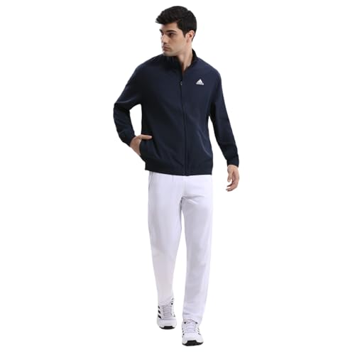 Adidas Men's Corp Wv Ttop Sports Jacket - Navy Durable, Lightweight, Breathable Sportswear Track Jacket for Gym, Running, Fitness, Casual Activewear for All-Season