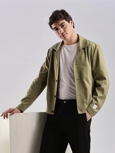 Solid Regular Fit Lyocell Jacket